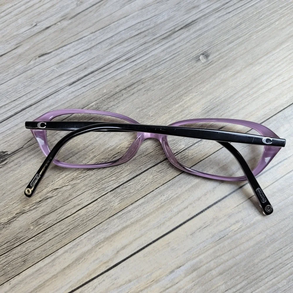 Coach Eyeglasses Holly (504) Black Purple Oval Frames Womens 50-16-135